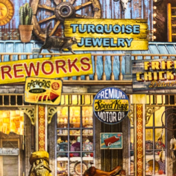 Buffalo Games 1000-Piece Wild West Trading Post Adult Interlocking Jigsaw Puzzle - Picture 3 of 7